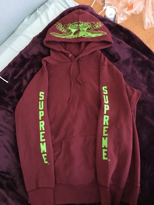 Supreme Supreme SS16 Antihero Hooded Sweatshirt Burgundy Hoodie