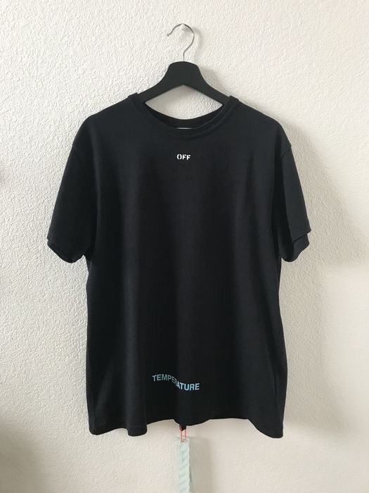 off white diagonal temperature tee