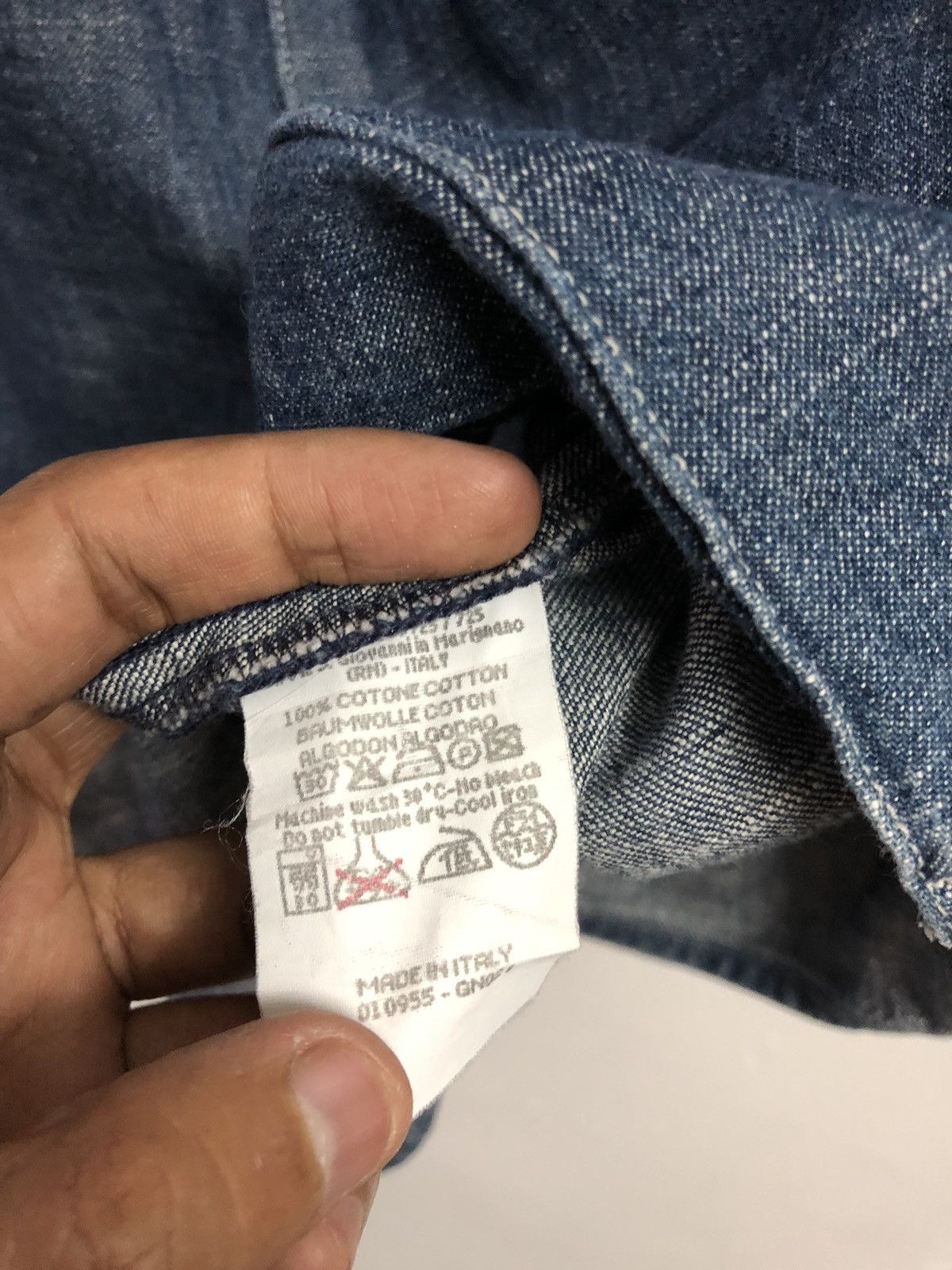 Iceberg ICEBERG Denim Shirt Icejeans Size US XXL / EU 58 / 5 - 5 Thumbnail