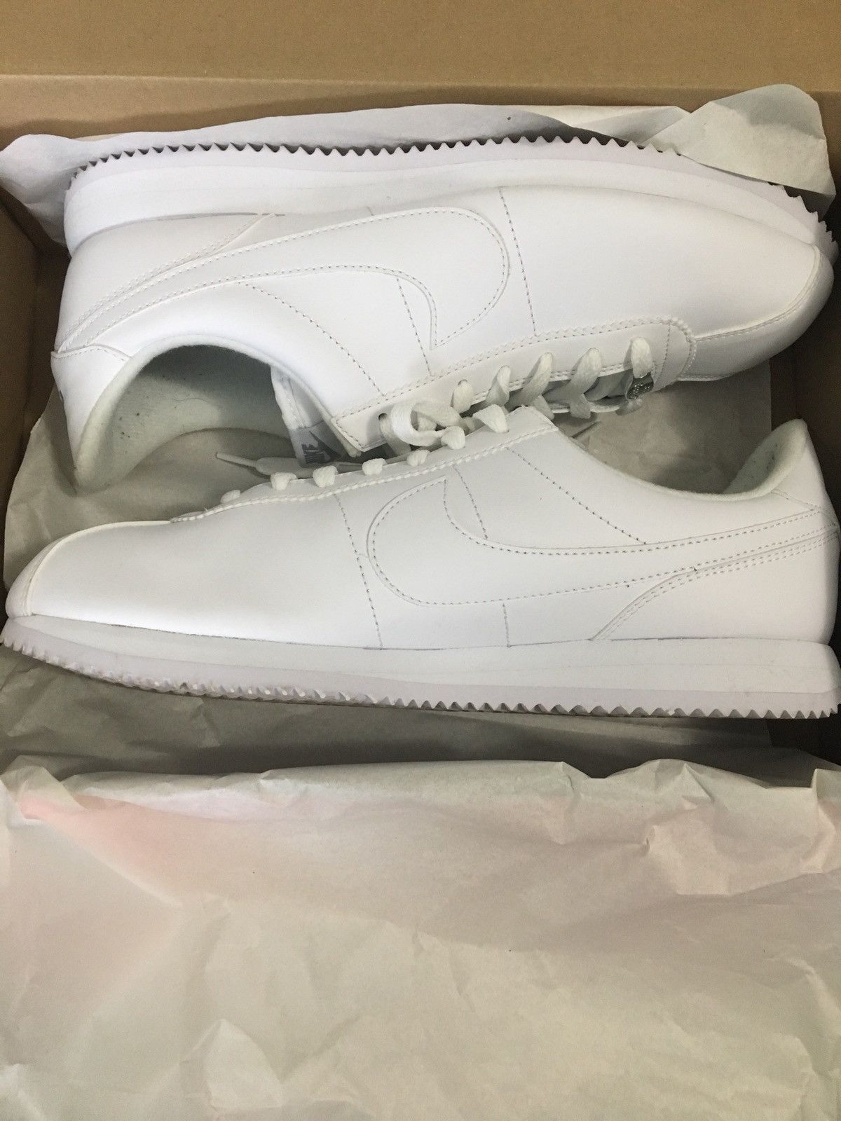 cortez nike all white