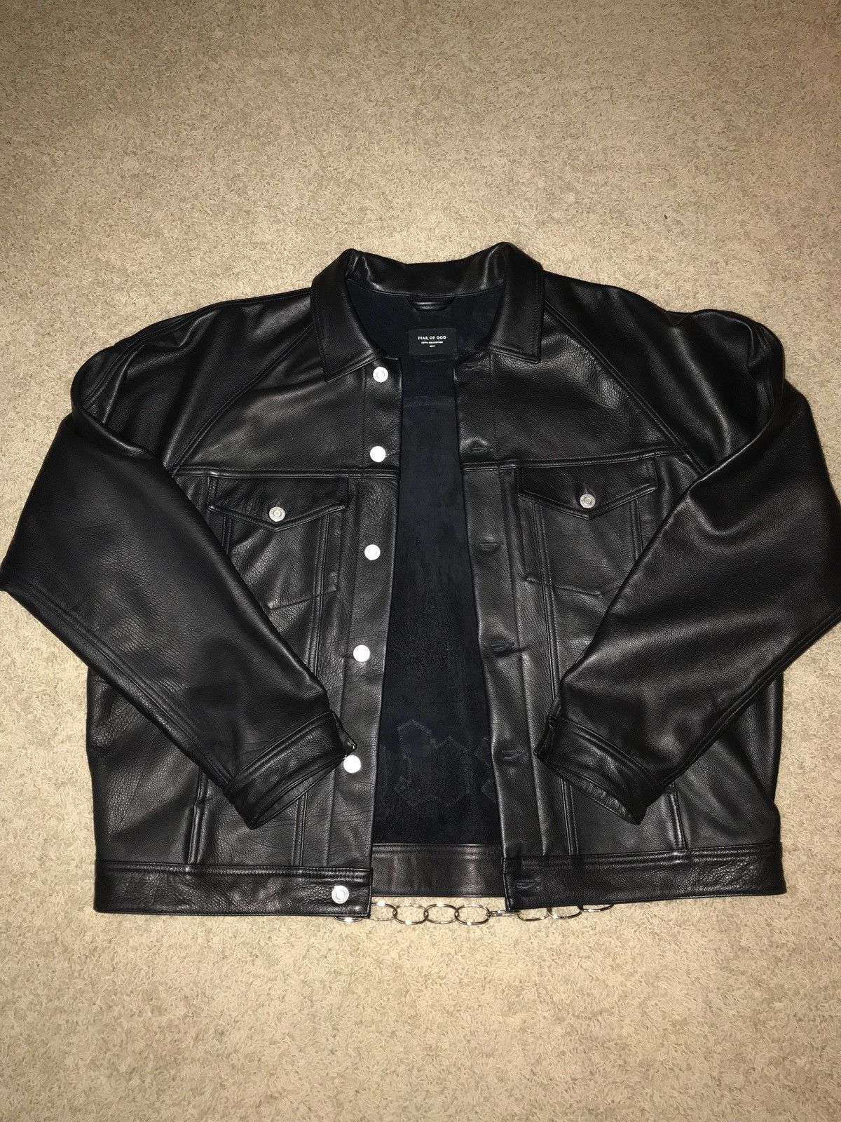 Fear of God Fear Of God X Jay Z Leather Jacket | Grailed