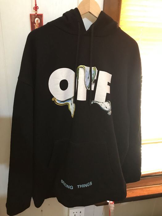 Off white 2025 melting clock hoodie