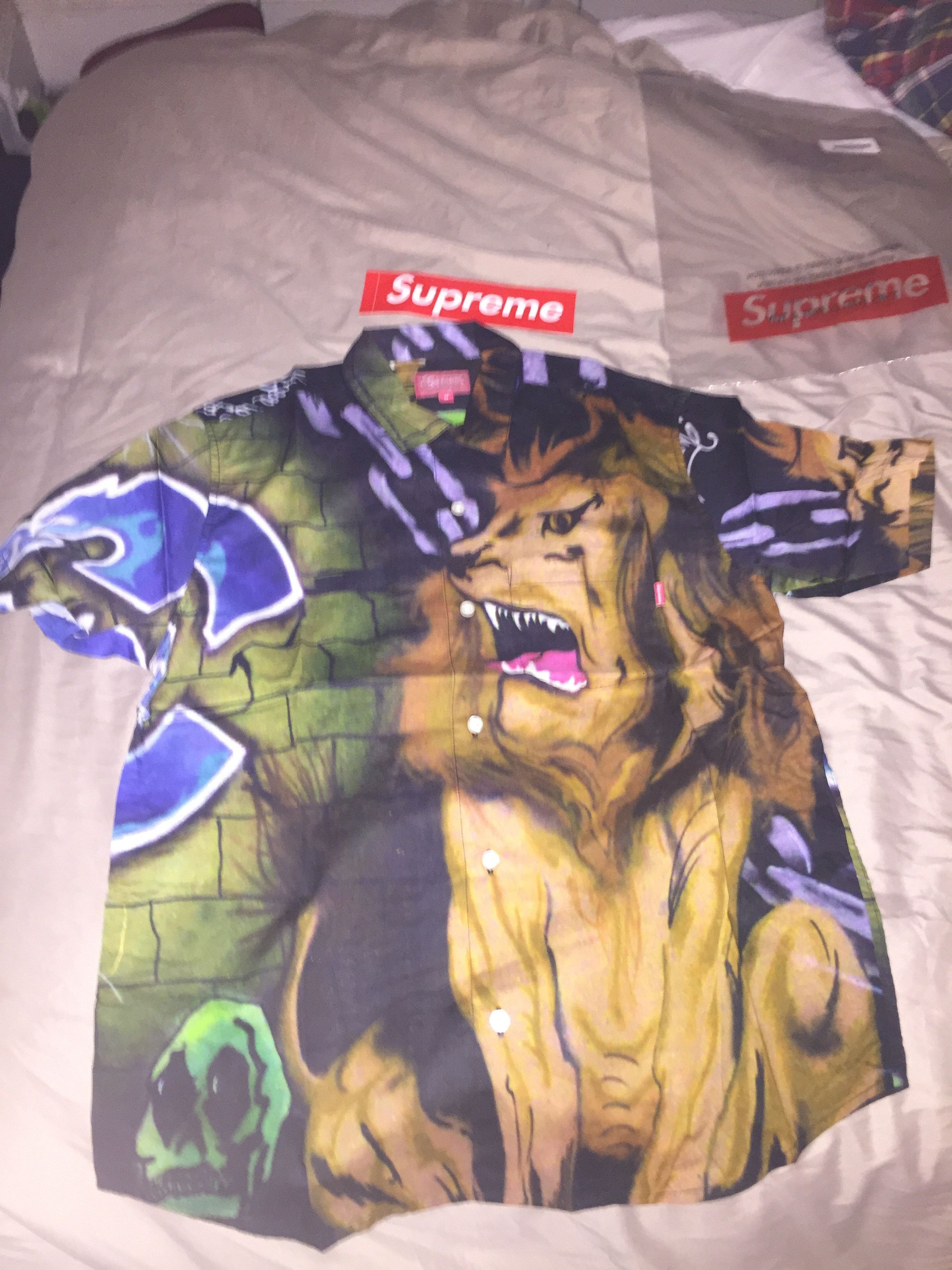 Supreme hotsell lion shirt