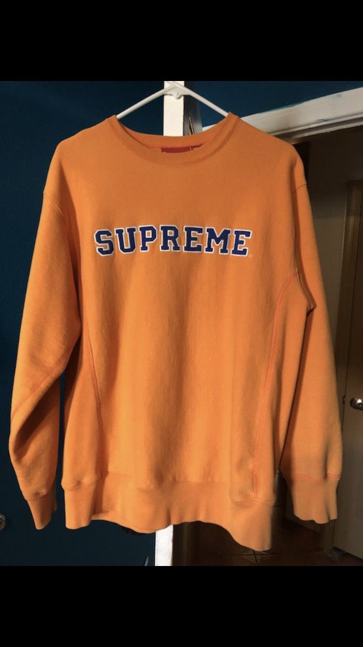 Orange supreme crewneck best sale