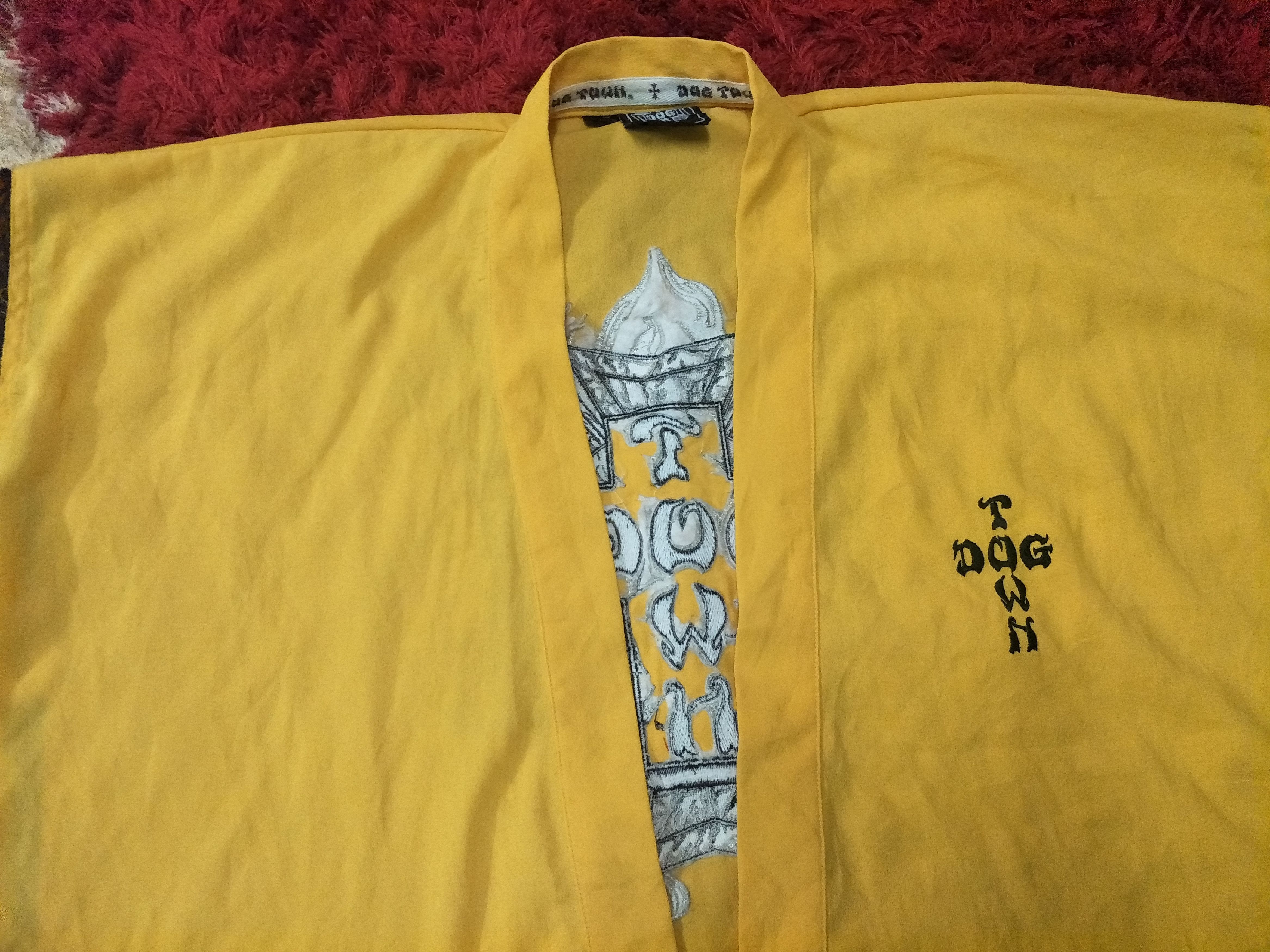 Dogtown DogTown Kimono Embroidery Yellow Dragon Japanese Style Size US XL / EU 56 / 4 - 9 Thumbnail