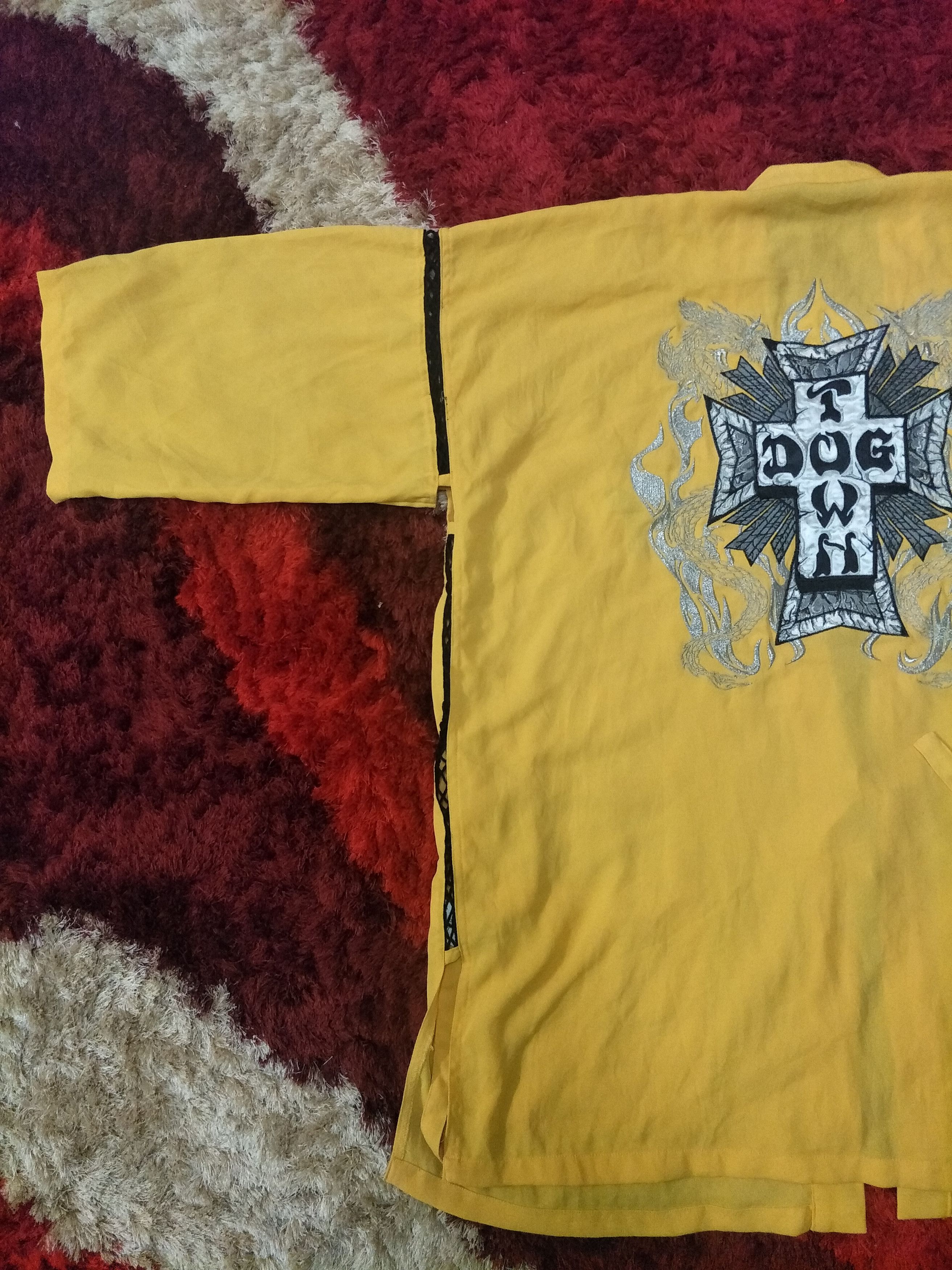 Dogtown DogTown Kimono Embroidery Yellow Dragon Japanese Style Size US XL / EU 56 / 4 - 5 Thumbnail