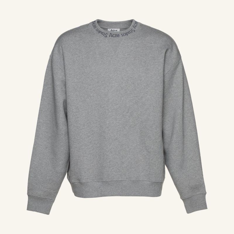 Acne Studios Flogho Iconic Sweatshirt Light Grey Melange | Grailed