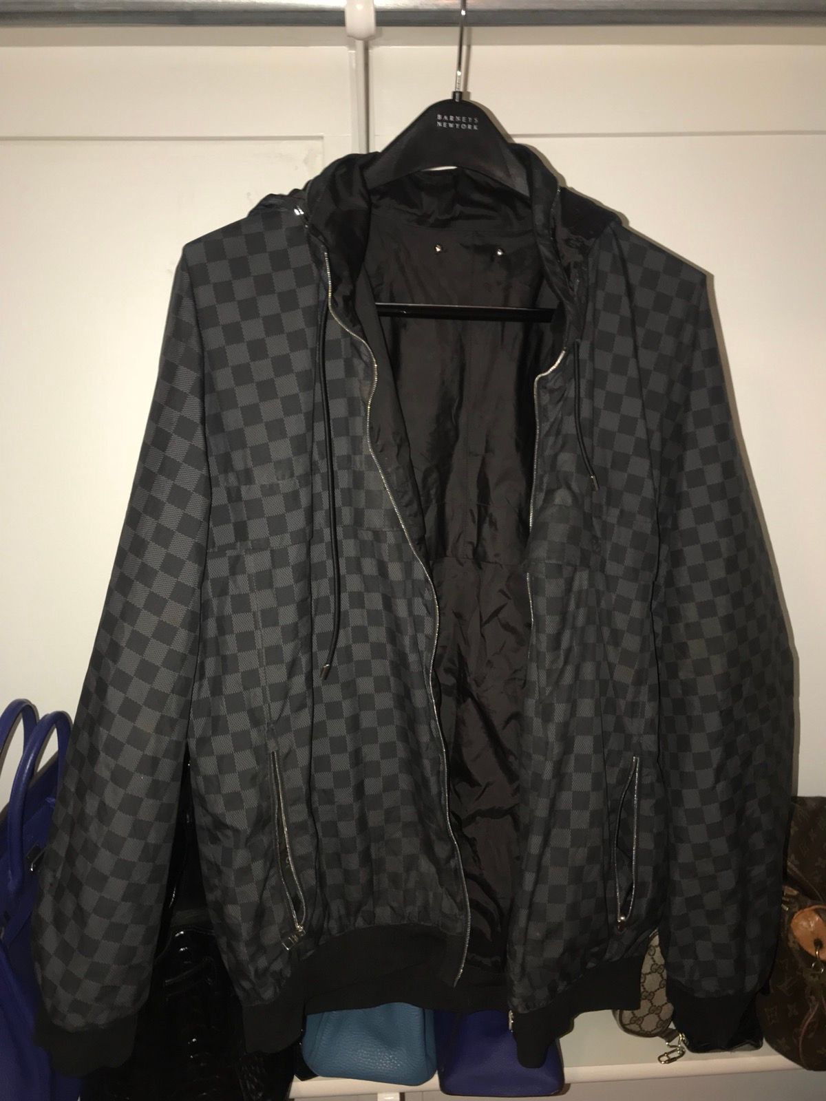 louis vuitton reversible black Damier check jacket - ultra rare