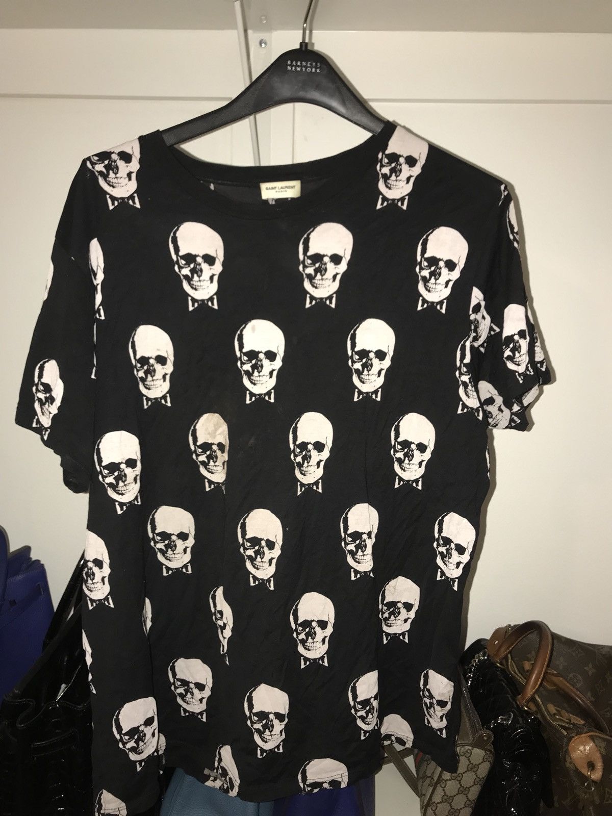 Saint laurent skull top t shirt