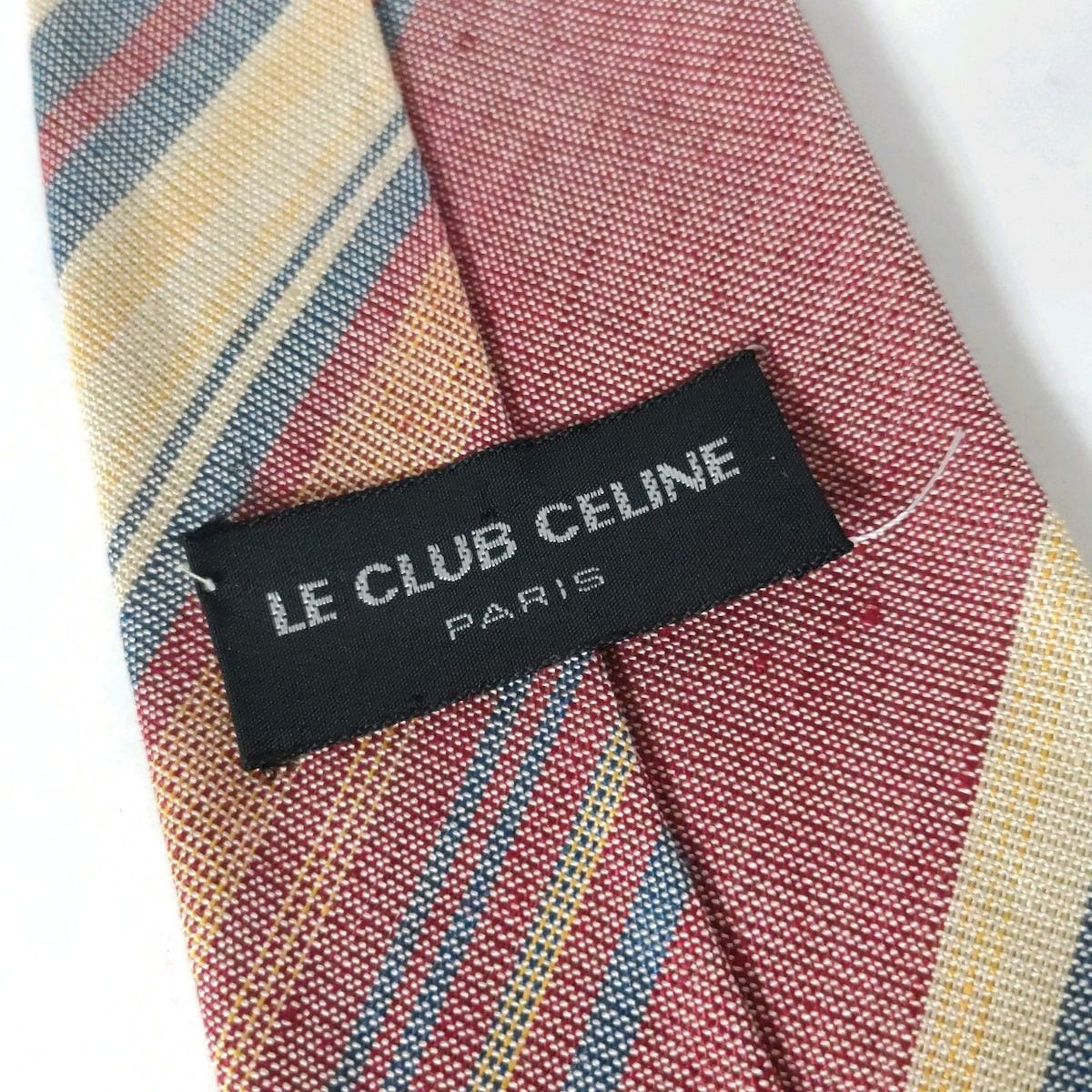 Cravate Authentique CÉLINE En Soie 100% - Multicolore - Occasion En Bon état