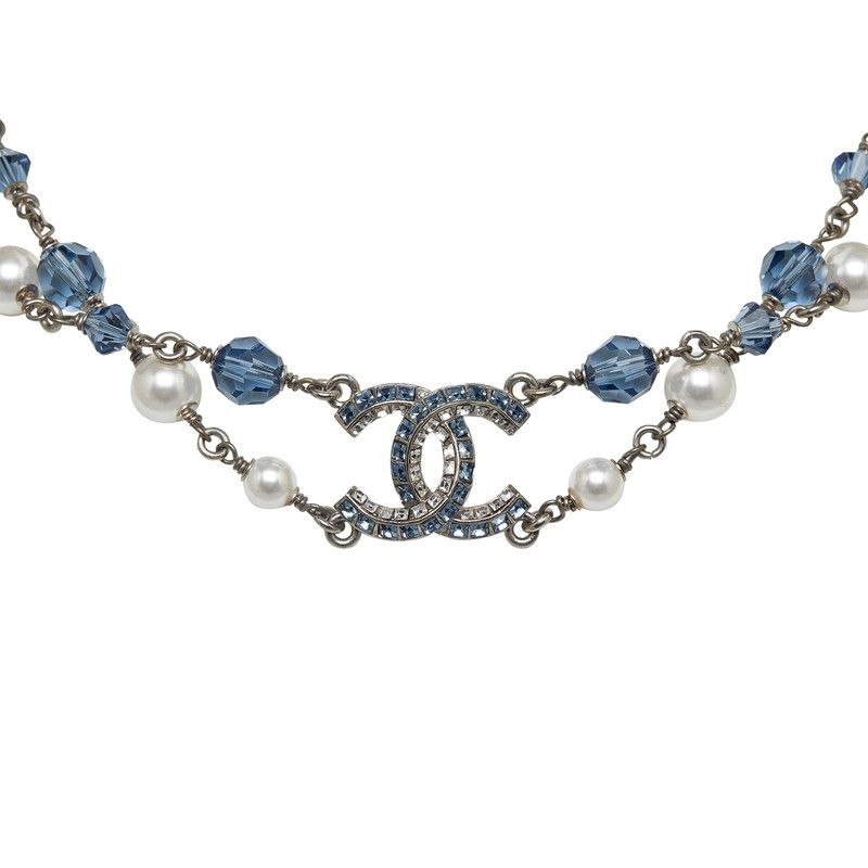 Chanel Chanel CC Pearl & Rhinestone Bead Necklace Size ONE SIZE - 2 Thumbnail