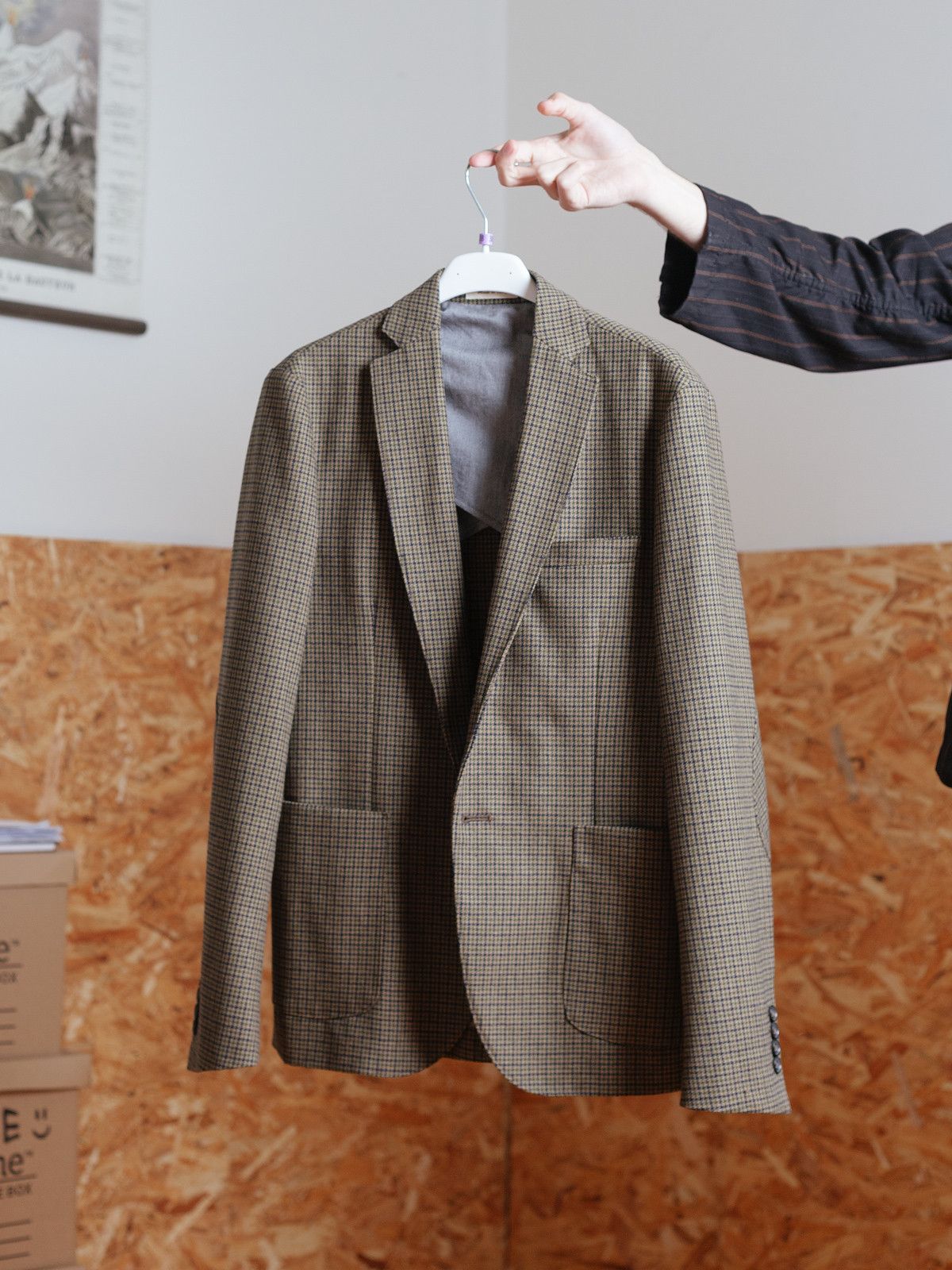 Gun Club Check Plaid Unstructured Sportcoat Sport Coat Blazer 34R