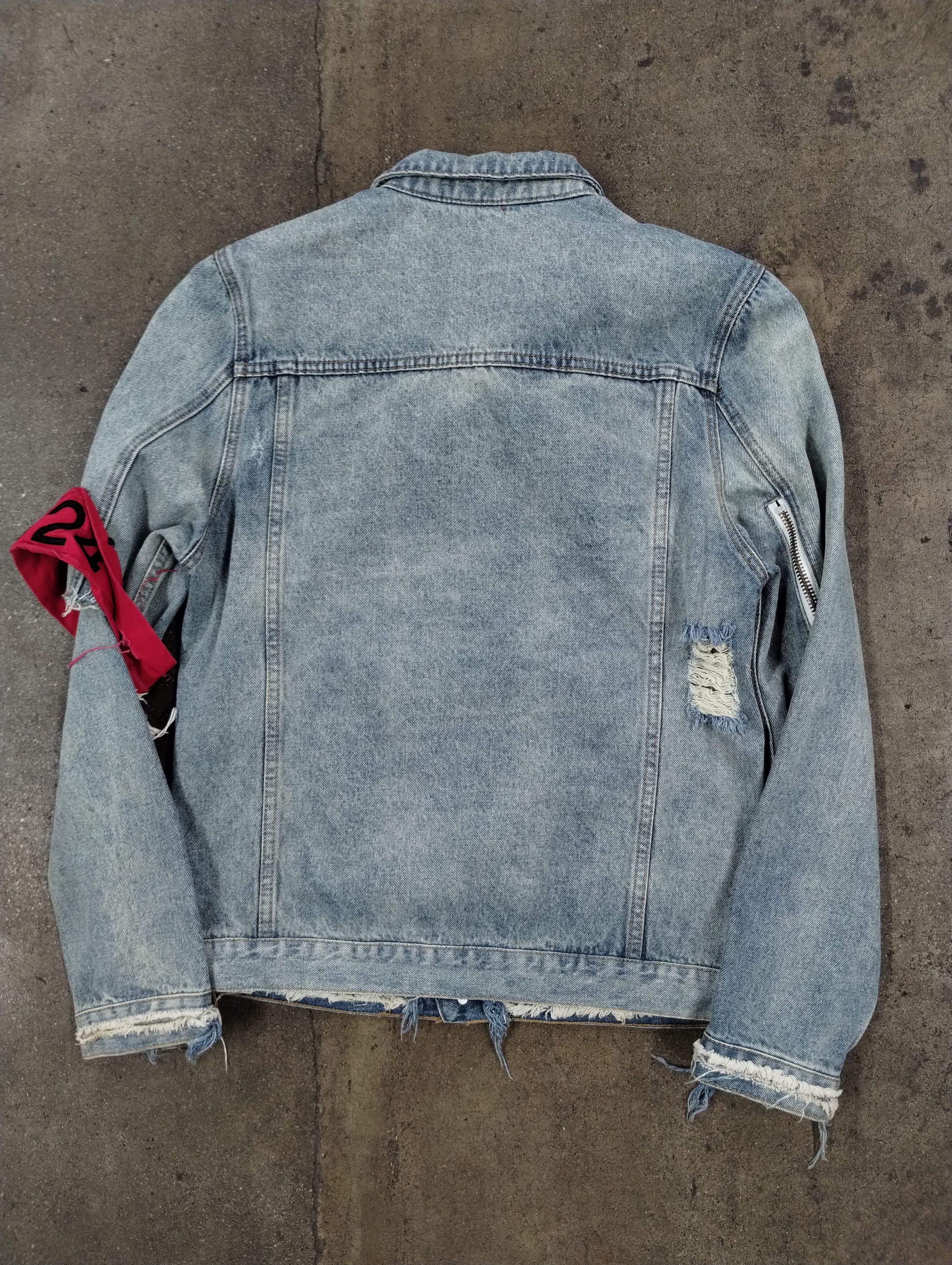 424 424 On Fairfax 2015 Original Red Armband Denim Jacket Size US L / EU 52-54 / 3 - 6 Thumbnail