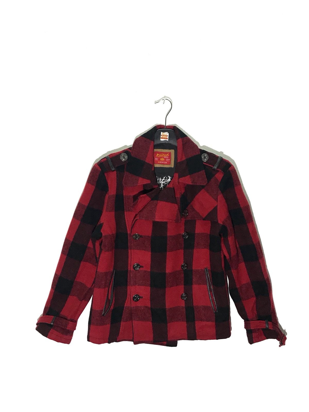 Woolrich Double Breasted Plaid Tartan Wool Jackets