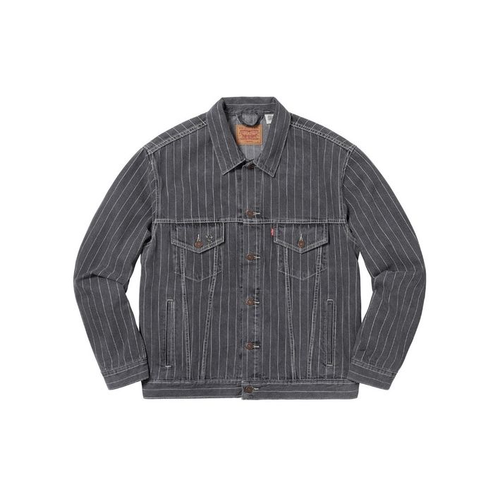 Supreme Levis Pinstripe Trucker Jacket | Grailed