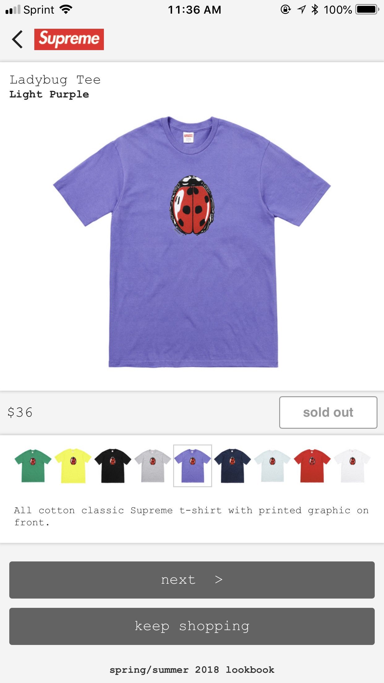 Supreme Supreme LadyBug Tee | Grailed