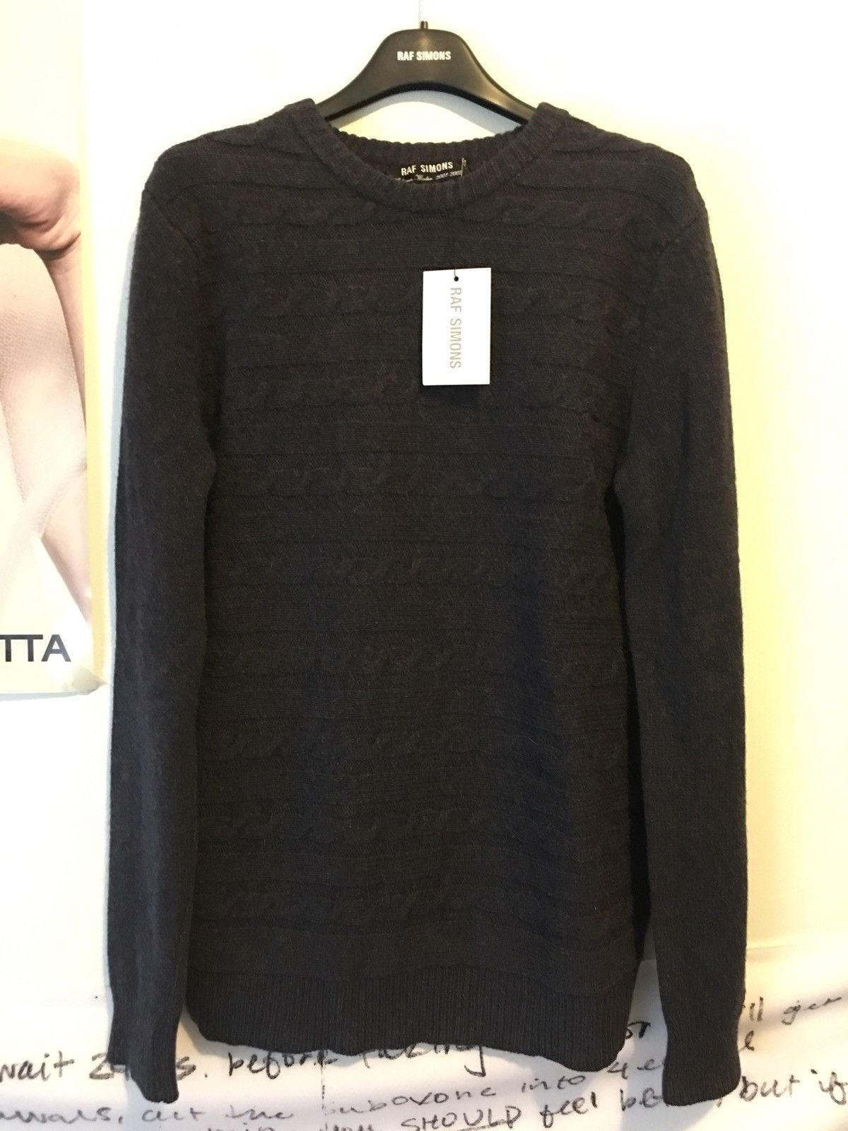 Raf Simons Riot Riot Riot Multicolor Front Cable Sweater | Grailed