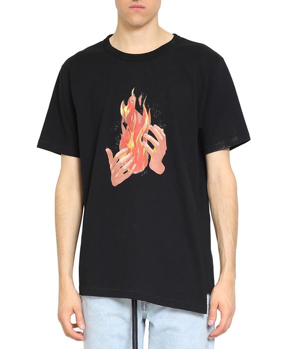 Off white hot sale fire tee