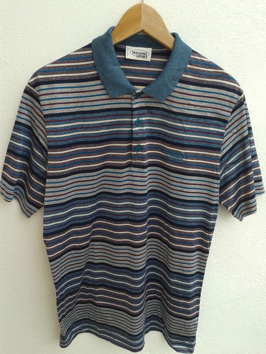 Missoni Men's Casual Missoni Sport Striped Polos Shirt | Grailed