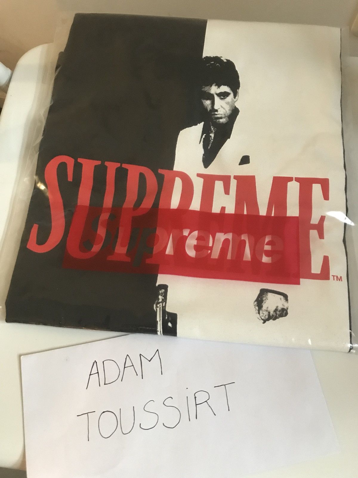 Supreme Scarface Split Tee Black Tops