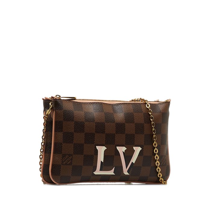 Louis Vuitton Azur Double Zipper Pochette Crossbody