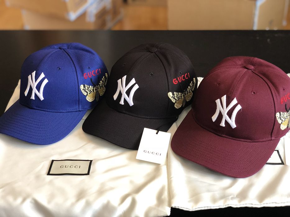 Gucci Baseball Cap With NY Yankees™ Patch In Blue –