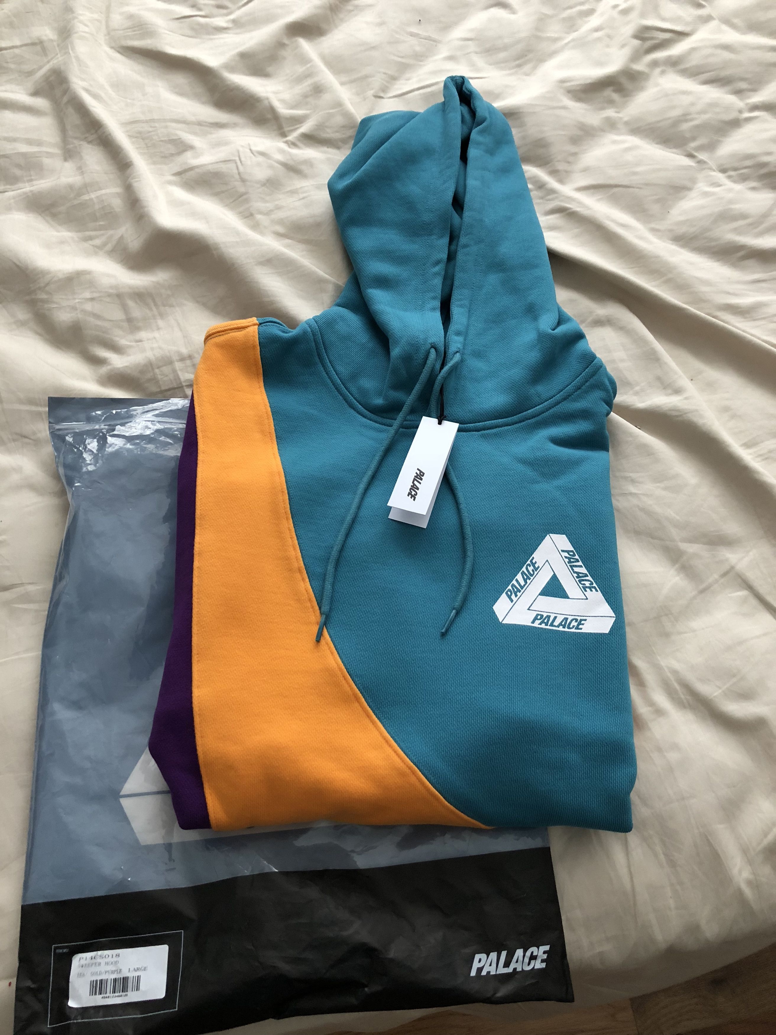 Palace Palace Sweeper Hoodie Teal Gold Purple Grailed