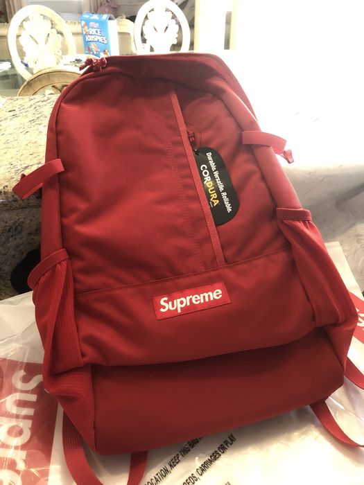 Supreme ss18 2024 backpack red