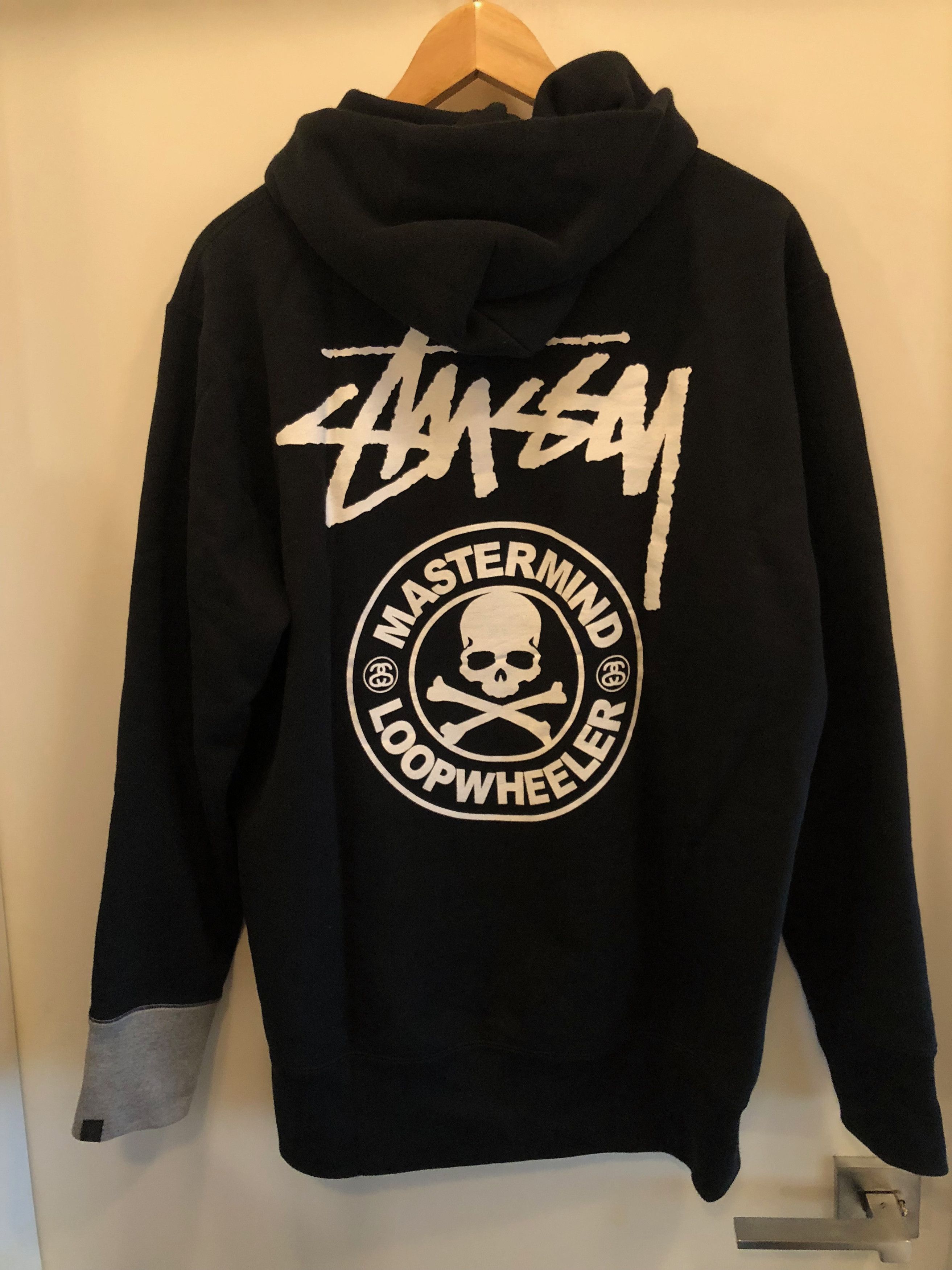 Stussy x Mastermind Japan Hoodie Diamonds BLACK RED cheapest Vintage