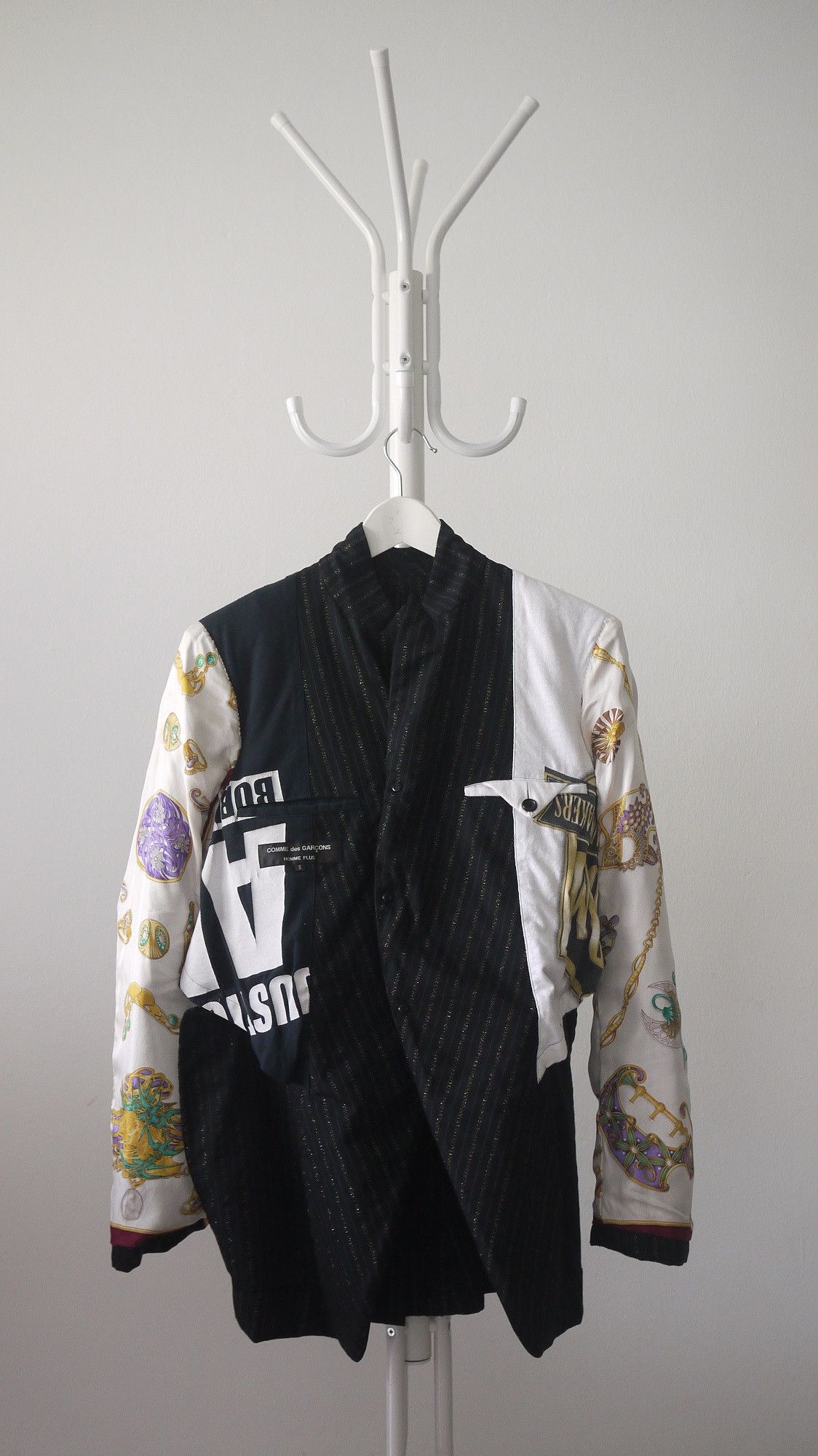 COMME des GARCONS wool Reversible design outerwear Stainless collar coat GM-C002 black red blue XS