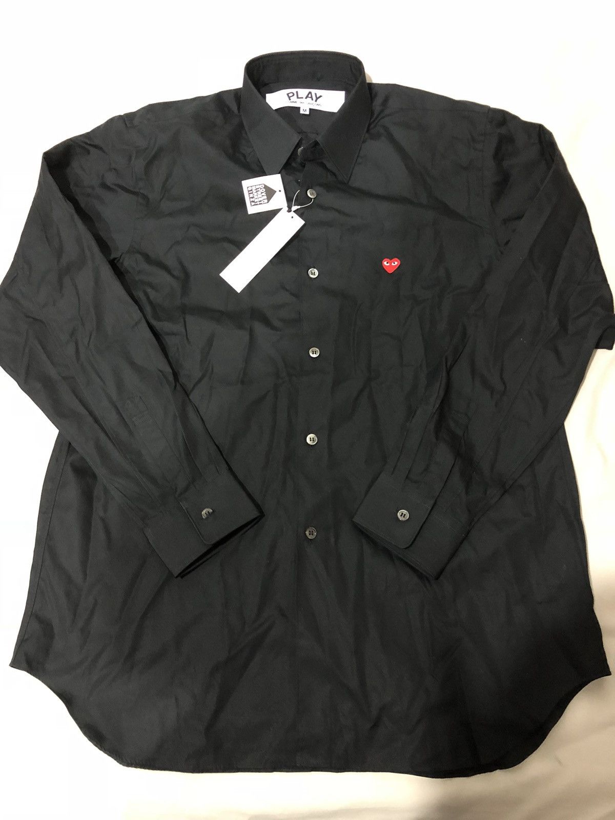 Comme des Garcons New Comme Des Garçons Long Sleeve Black Red Small Heart Shirt Medium Size US M / EU 48-50 / 2 - 1 Thumbnail