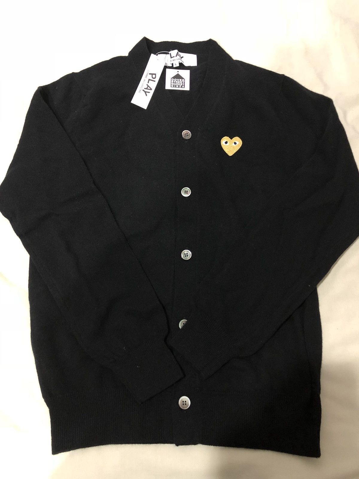 Comme des Garcons New Comme Des Garçons Play Merino Cardigan Black Heart Large Size US L / EU 52-54 / 3 - 1 Thumbnail