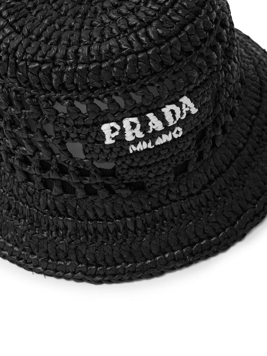 Prada WOVEN FABRIC BUCKET HAT Grailed