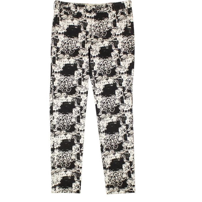 Comme des Garcons Black And White Cotton Floral Pants Size M | Grailed