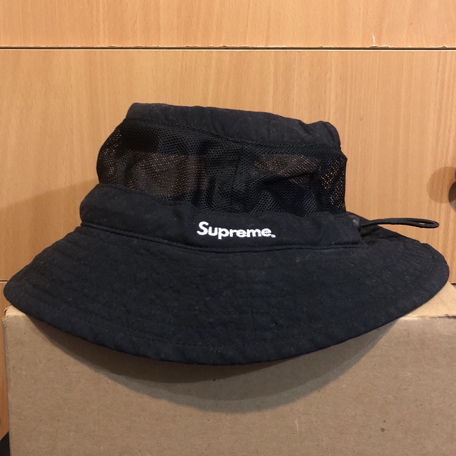 Supreme Supreme Mesh Crusher Hat Size Medium/Large M/L Black SS15 Bucket  Vented | Grailed