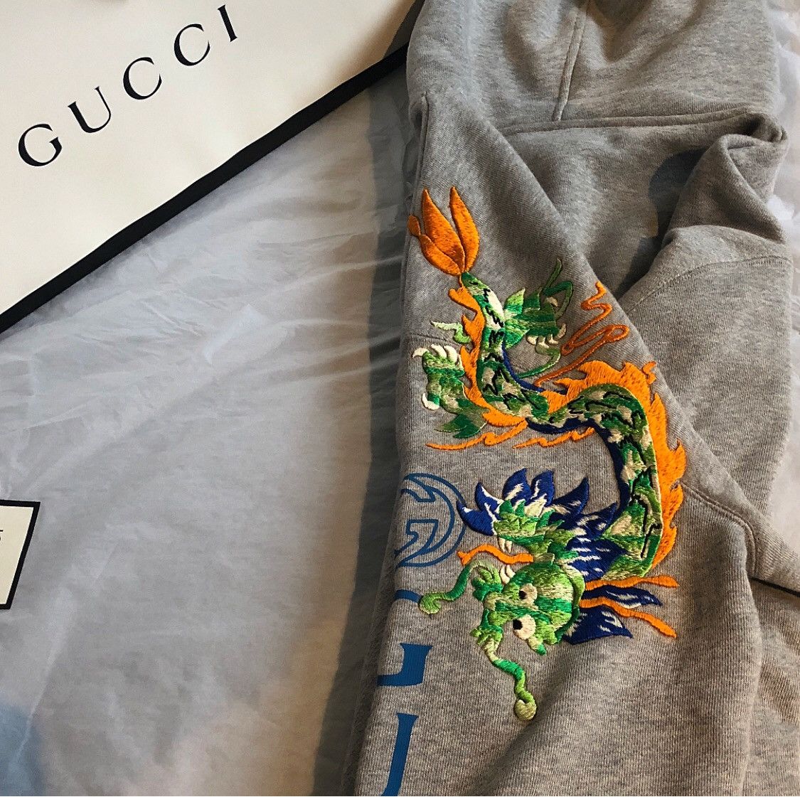 Gucci Gucci Dragon Embroidered Hoodie Size US M / EU 48-50 / 2 - 2 Thumbnail