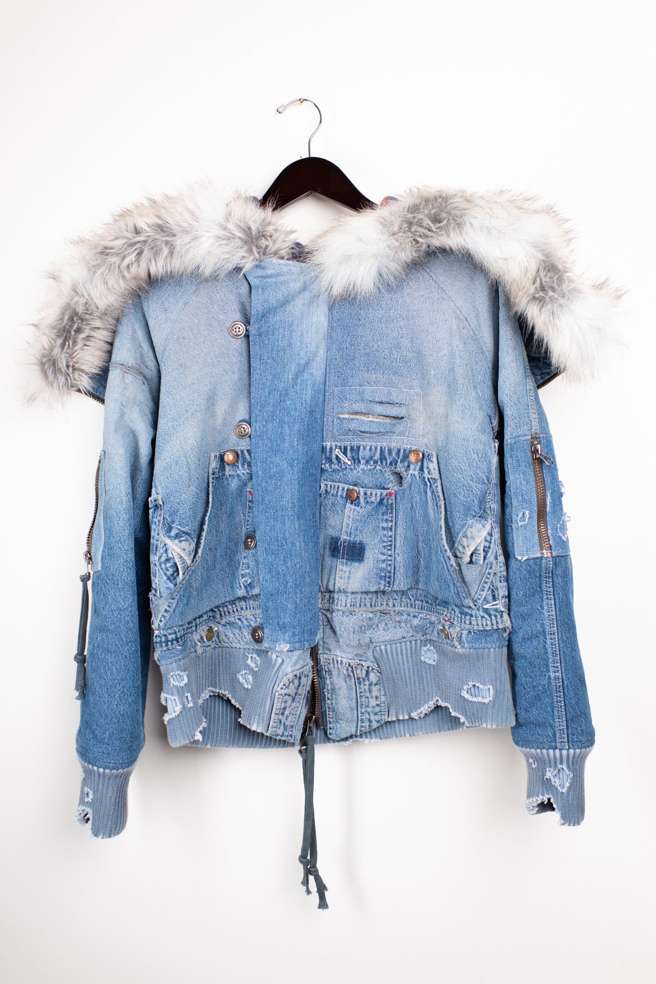 Greg Lauren Brand New Denim Flight Jacket Size US M / EU 48-50 / 2 - 24 Thumbnail