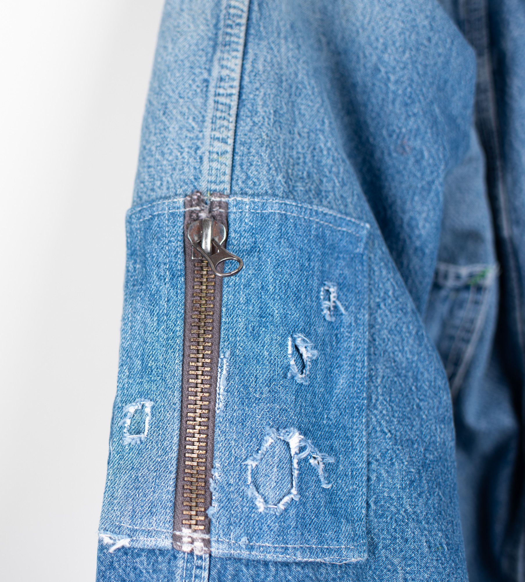 Greg Lauren Brand New Denim Flight Jacket Size US M / EU 48-50 / 2 - 20 Thumbnail