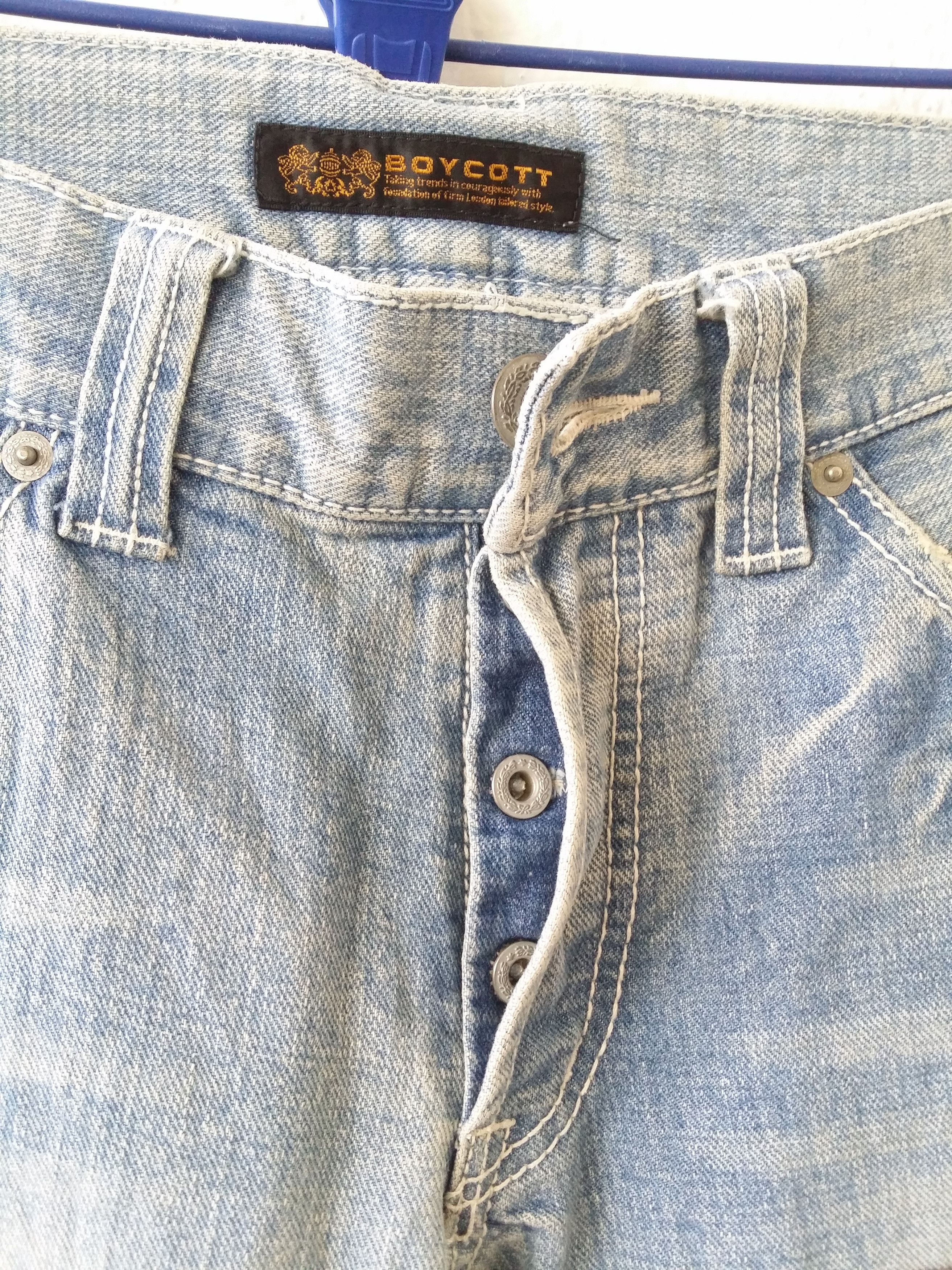 Boycott Japanese Brand Boycott Distressed Washed Ripped Style Size US 34 / EU 50 - 14 Thumbnail