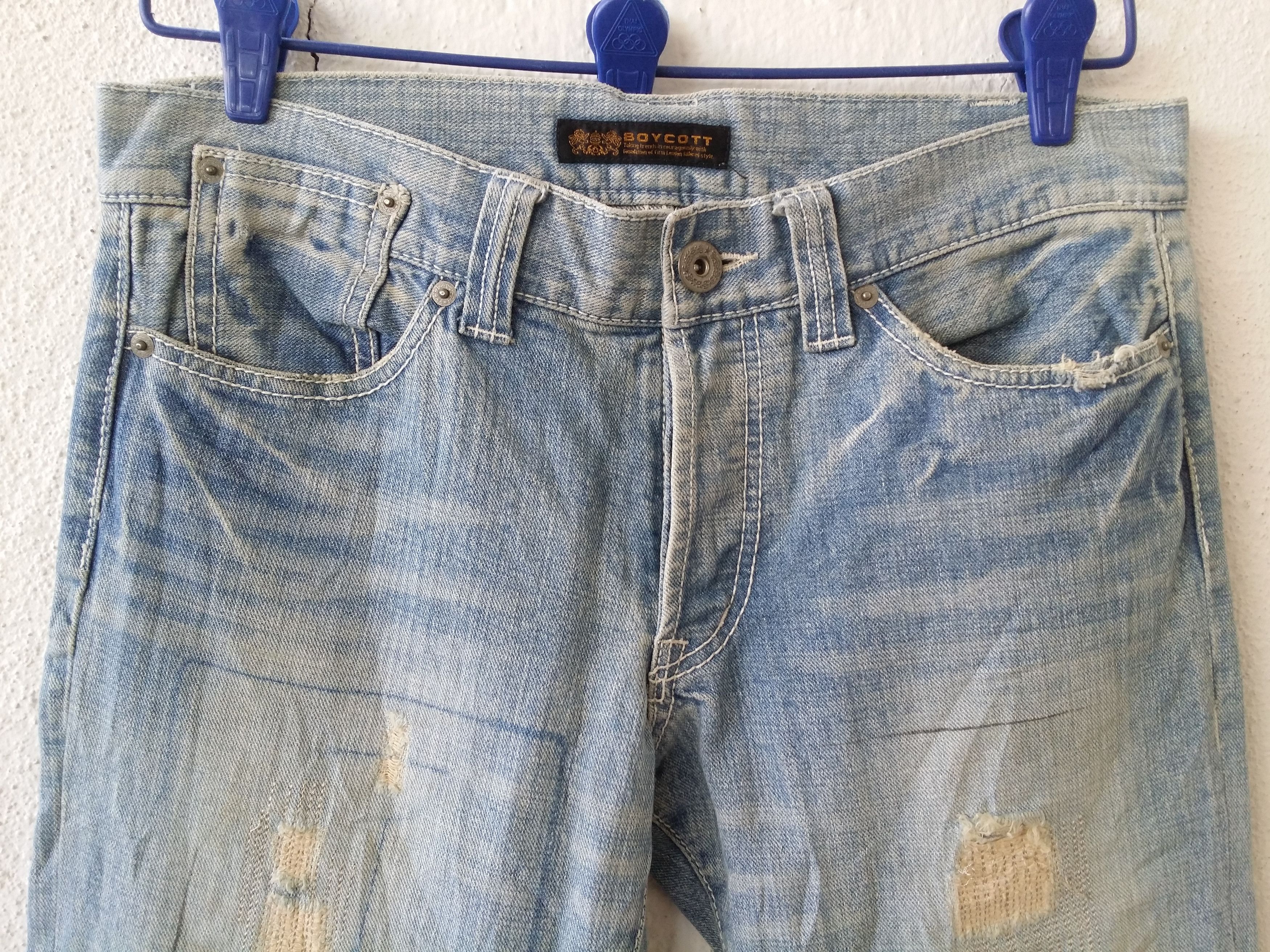 Boycott Japanese Brand Boycott Distressed Washed Ripped Style Size US 34 / EU 50 - 3 Thumbnail