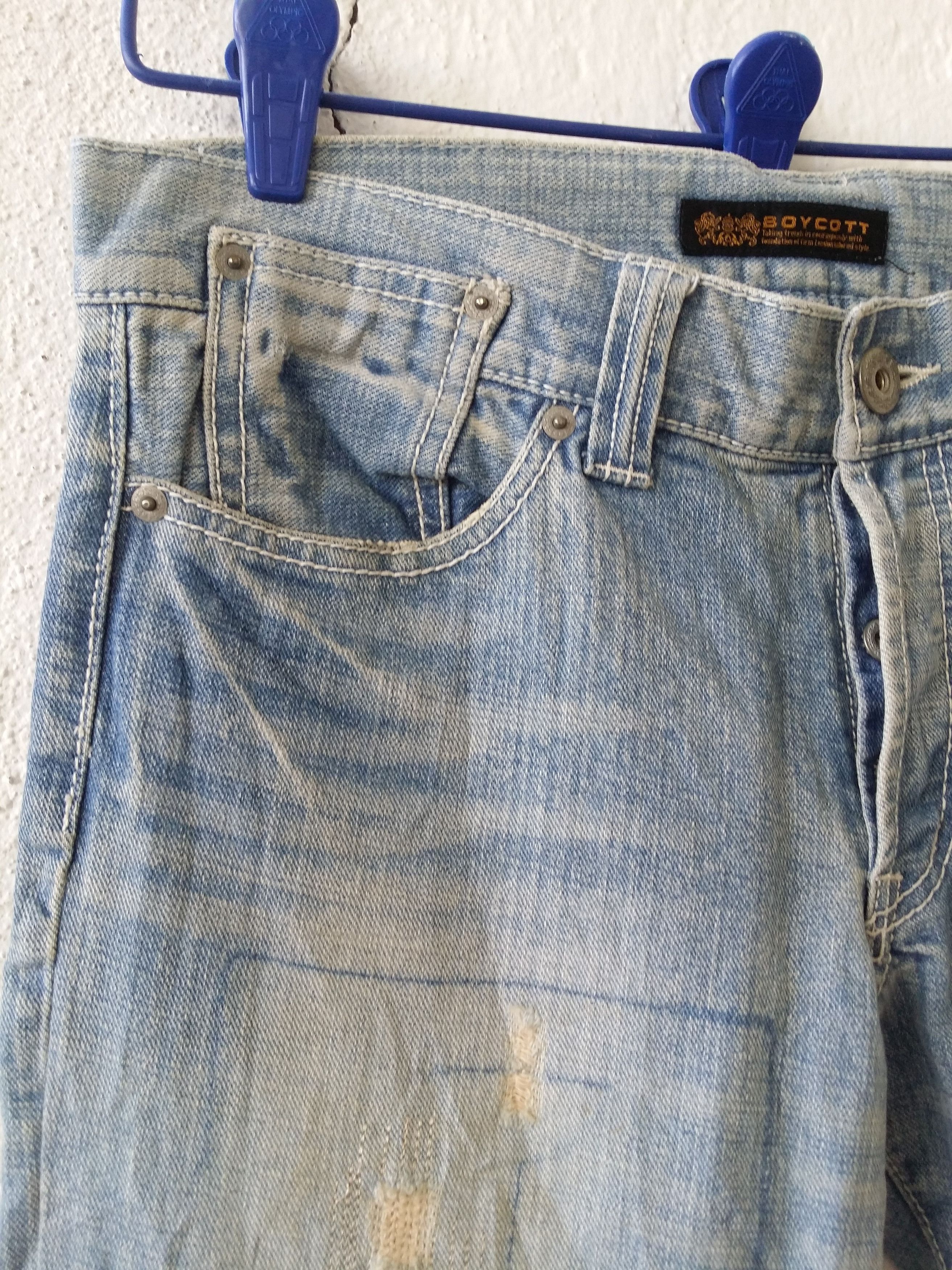Boycott Japanese Brand Boycott Distressed Washed Ripped Style Size US 34 / EU 50 - 4 Thumbnail