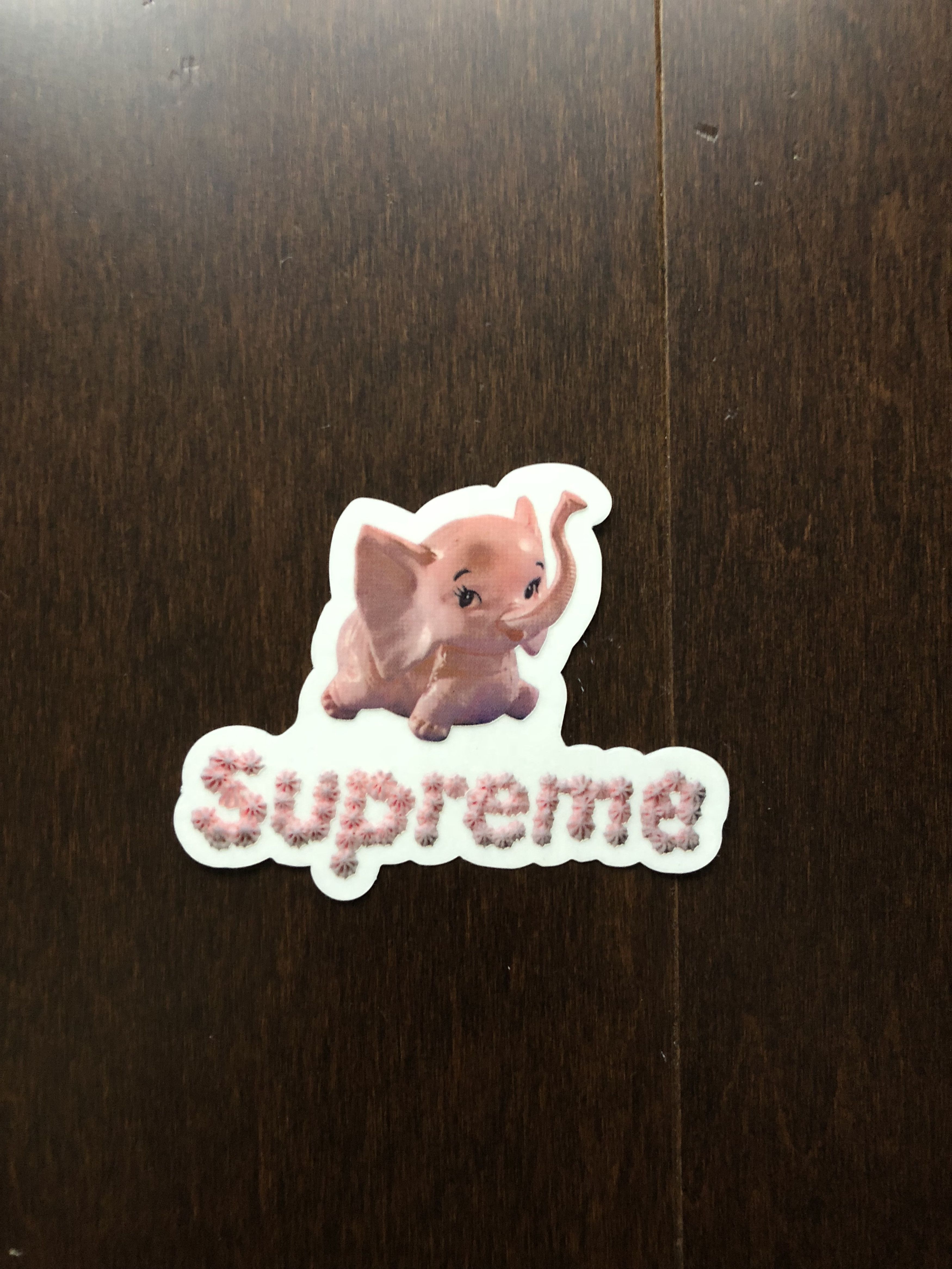 Supreme hot sale elephant sticker