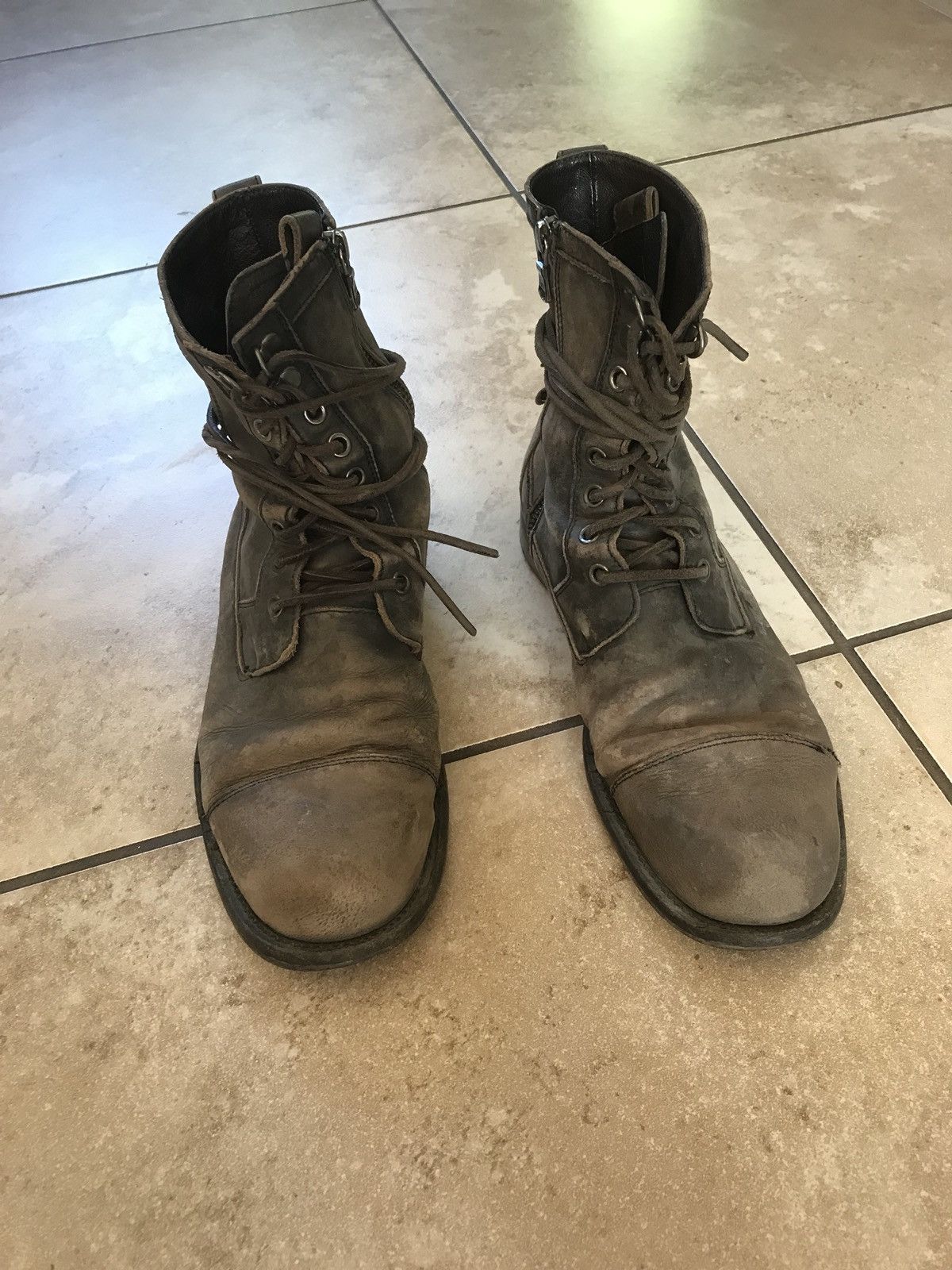 John Varvatos Strummer Combat Boots | Grailed 