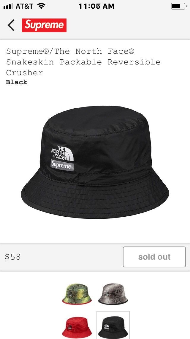 帽子 Supreme North Face Reversible Crusher Supreme The North Face Snakeskin Packable Reversible Crusher