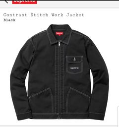 Supreme Supreme Contrast Stitch Work Jacket Black | Grailed