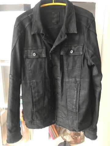 Thom Krom Raw Edge Wax Coated Denim Jacket Grailed