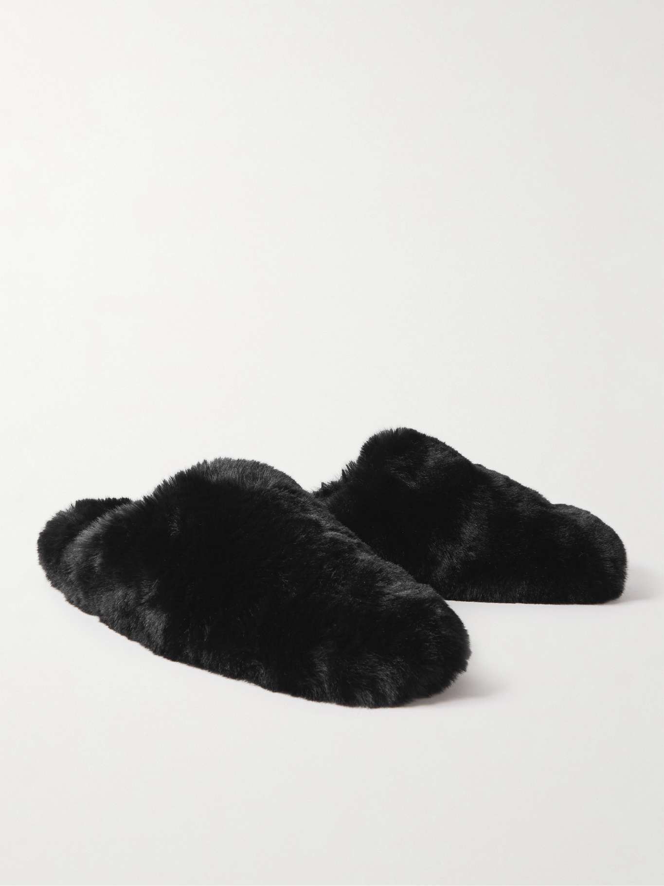 Balenciaga Faux Fur Teddy Slides Sandals Size US 10 / EU 43 - 2 Thumbnail