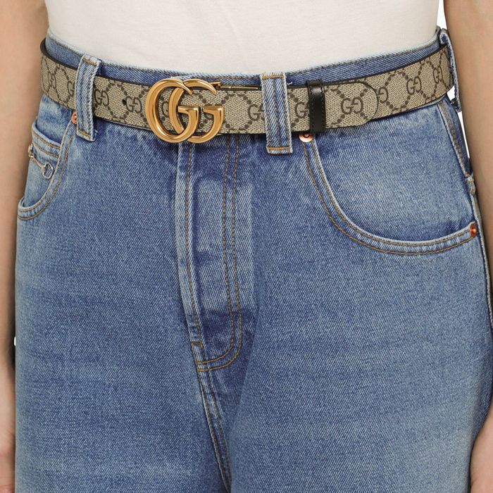 Gucci Beige GG Marmont Belt Size 85, Designer Brand, Authentic Gucci