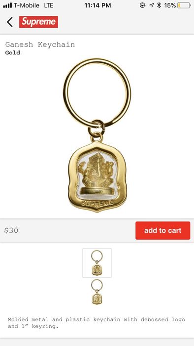 Supreme 2024 ganesh keychain