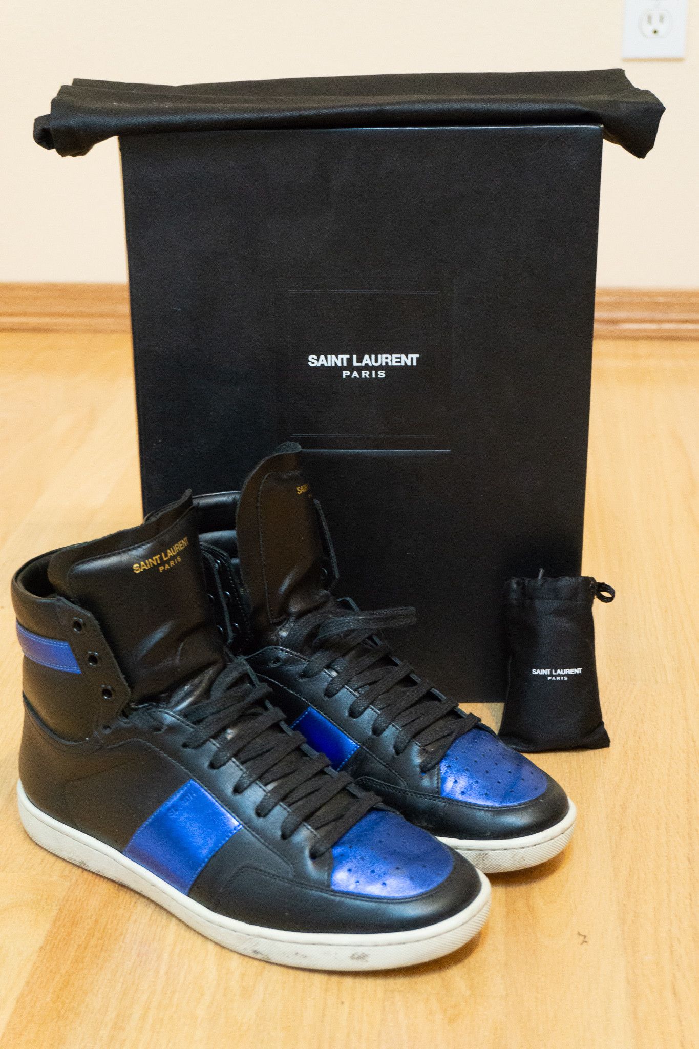 Saint Laurent Paris SL10h Metallic Blue | Grailed